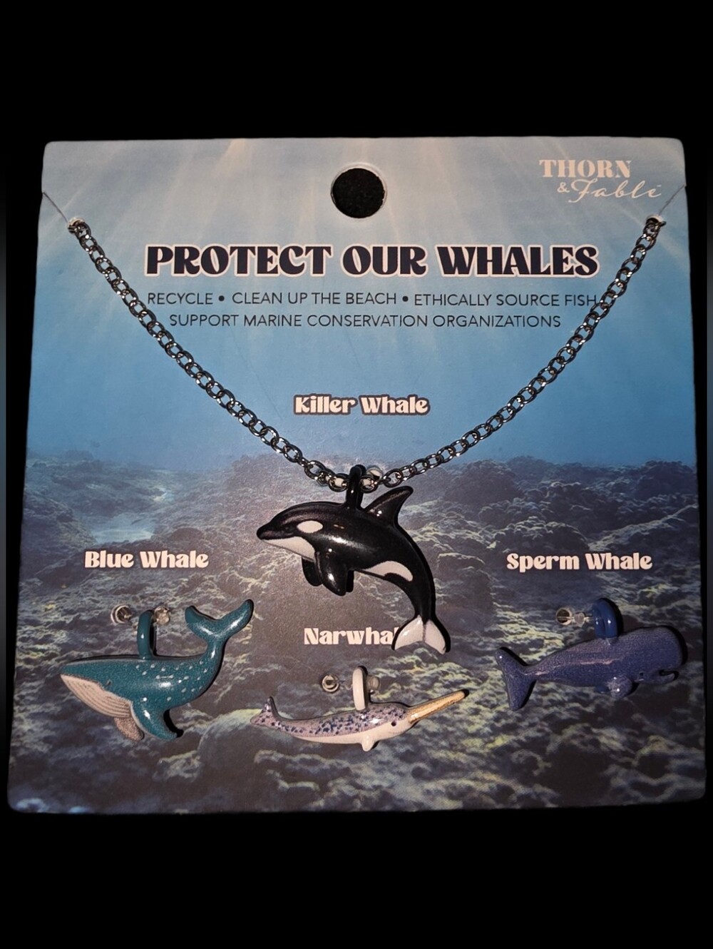 "Protect Our Whales" Necklace